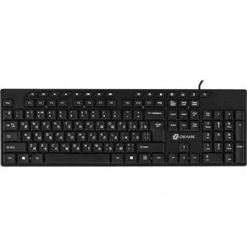 Клавиатура Oklick125M черный USB Multimedia (1678108)