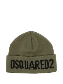 Шерстяная шапка-бини DSQUARED2, зеленый