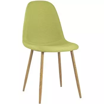 Стул Archie Chair Ткань Рогожка Лайм