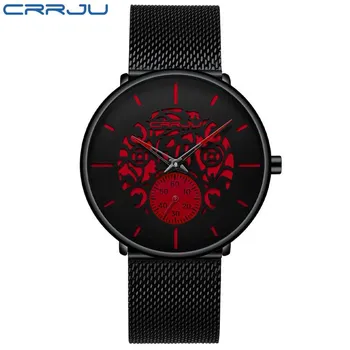 CRRJU/2150 Новые мужские часы Деловые повседневные индивидуальные часы Модные популярные мужские часы Студенческие часы