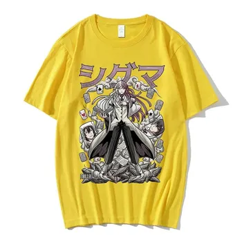 Летние женские футболки унисекс, футболка с аниме Bungou Stray Dogs Sigma Unisexga, футболка с графическим принтом, повседневные хлопковые футболки с короткими рукавами 2XL