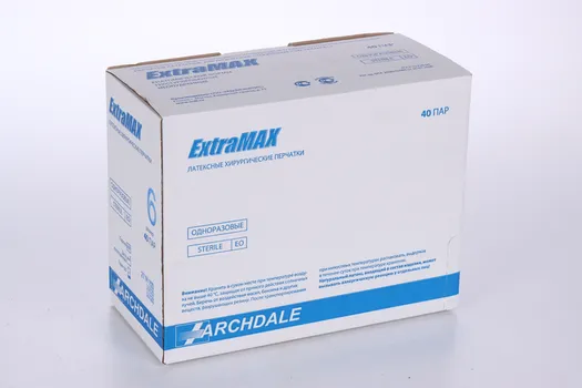 Перчатки ARCHDALE ExtraMAX хирургич/латекс/стерил/неопудр/текстур р 6, 40 шт