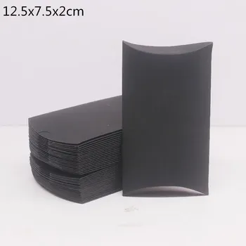 Подарочная коробка из чистой бумаги своими руками. Подарочная коробка-подушка разных размеров с прозрачным окном из ПВХ, коробка с окном из крафт-бумаги/белой/черной бумаги для подарка, 10 шт. 10box