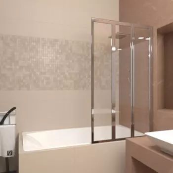 Шторка для ванны Veconi Palau 120x150 правая, прозрачная, хром (PL73R-120-01-19C4)