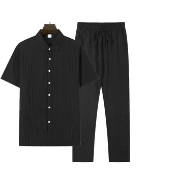 Летний мужской облегающий молодежный спортивный костюм в стиле casual XXXL белый