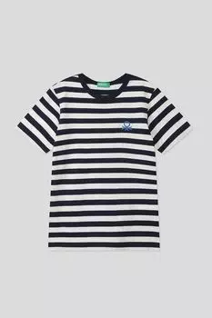 Футболка хлопковая в полоску Benetton