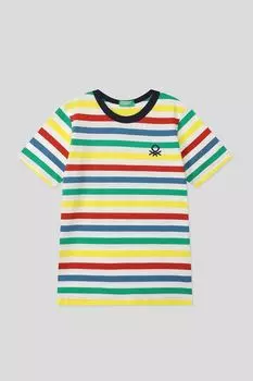 Футболка хлопковая в полоску Benetton