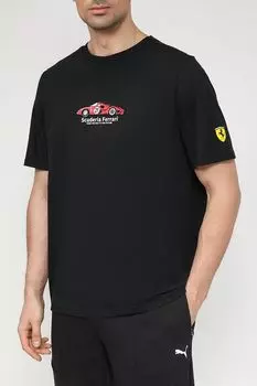 Хлопковая футболка Ferrari Race PUMA