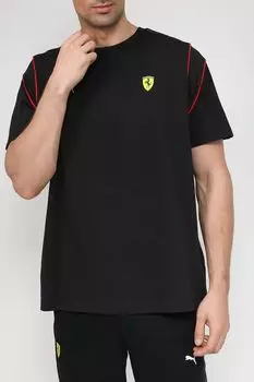 Хлопковая футболка Ferrari Race PUMA