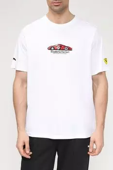 Хлопковая футболка Ferrari Race PUMA