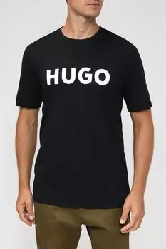 Хлопковая футболка HUGO
