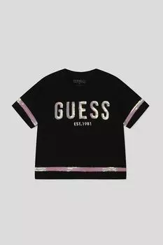 Хлопковая футболка с декором Guess