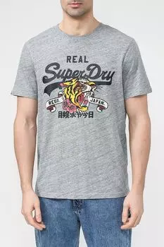 Хлопковая футболка с фирменным принтом Superdry
