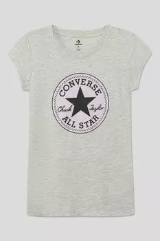 Хлопковая футболка с логотипом бренда Converse
