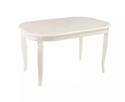 Стол Romeo молочный без патины (хром, коричневый, 80)
