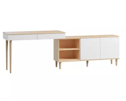Стол-тумба Элвуд-3 White Plywood