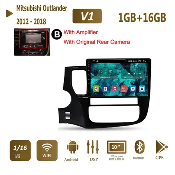 Для Mitsubishi Outlander 3 GF0W GG0W 2012-2018 Android автомобильный радиоприемник мультимедийный плеер 2 Din GPS головное устройство 1 + 16 ГБ A