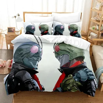 Комплект постельного белья Kamen Rider, пододеяльник, наволочка, удобный стеганый комплект постельного белья, комплект постельного белья размера «king size» для дома и офиса 70x133cm 2pcs