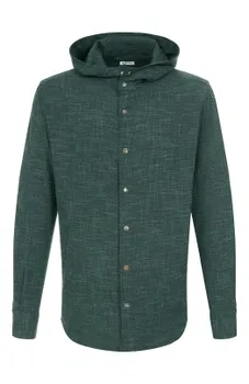 Рубашка из шерсти и шелка Kiton