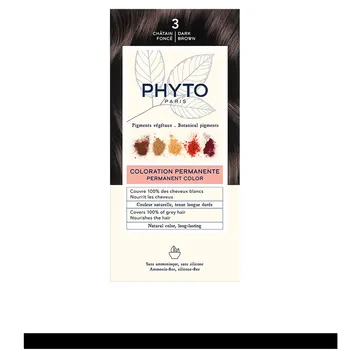 Краска для волос Phytocolor Phyto, цвет 3-castao oscuro, 4 шт.