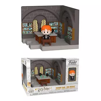 FUNKO Игрушка Harry Potter Мини Моменты Класс Зельеварения-Рон Уизли случайная фигурка Чейз 6 см
