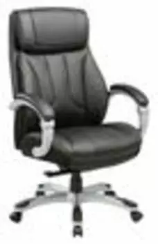 Кресло руководителя Бюрократ T-9921/BLACK черный рец.кожа/кожзам (пластик серебро)