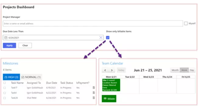 KWizCom Data View Shared Filter app (SPFx)