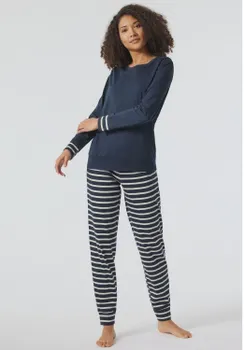 Женские хлопковые пижамы Casual Essentials SCHIESSER, цвет Nachtblau