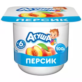 Творог Агуша персик с 6 месяцев 3.9% 100 г