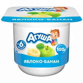 Творог Агуша яблоко банан с 6 месяцев 3.9% 100 г