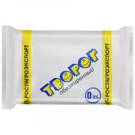 Творог РостАгроЭкспорт обезжиренный 0% 180 г