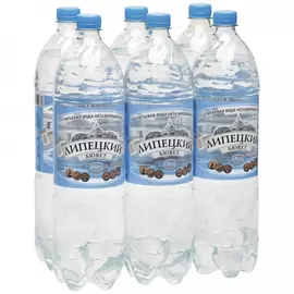 Вода питьевая Липецкий Бювет негазированная 6 штук по 1.5 л