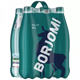 Вода питьевая минеральная Borjomi природная газированная 6 штук по 0.75 л
