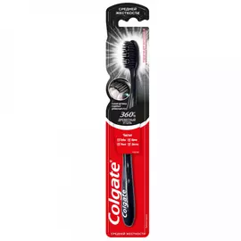 Зубная щетка Colgate 360 Древесный уголь средняя жесткость синяя