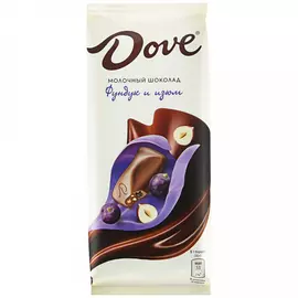 Шоколад Dove молочный с фундуком и изюмом 90 г