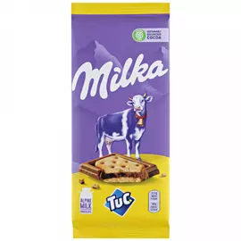 Шоколад Milka с соленым крекером TUC молочный 87 г