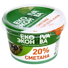 Сметана ЭкоНива 20% 200 г