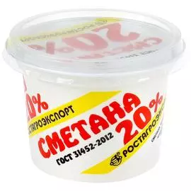 Сметана РостАгроЭкспорт 20% 180 г