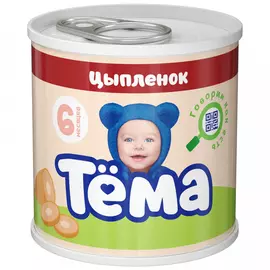 Пюре Тёма с цыпленком с 6 месяцев 90 г
