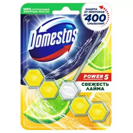 Средство чистящее для унитаза Domestos Power 5 Свежесть лайма подвесной блок 55 г