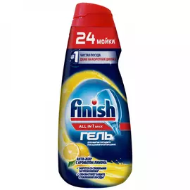 Средство для мытья посуды в посудомоечной машине Finish All in 1 Max Анти-жир с ароматом лимона гель 600 мл
