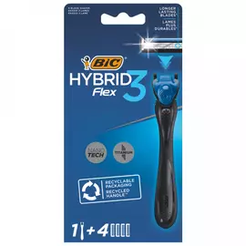 Станок для бритья Bic Flex 3 Hybrid 4 сменные кассеты