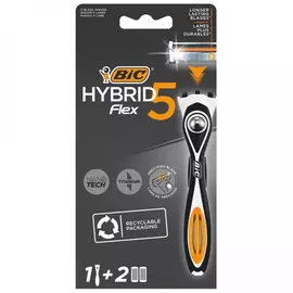Станок для бритья Bic Flex 5 Hybrid 2 сменные кассеты