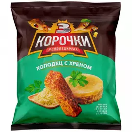 Сухарики Три корочки ржаные холодец с хреном 40 г