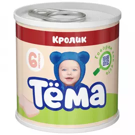Пюре Тёма с кроликом с 6 месяцев 90 г