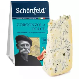 Сыр мягкий Schonfeld Gorgonzola Dolce с голубой плесенью 55% 180 г