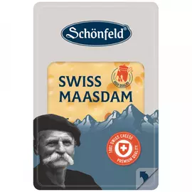 Сыр полутвердый Schonfeld Swiss Maasdam нарезка 48% 125 г
