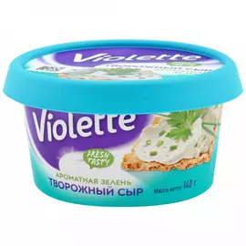 Сыр творожный Violette с зеленью 70% 140 г