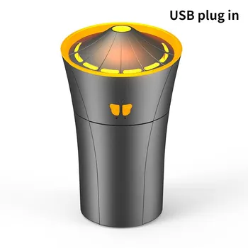 1800mah Portable Car Air Humidifier Usb Rechargeable Aroma Diffuser With Dynamic Colorful Light Jelyfish Spray Humidificador White-USB plug in