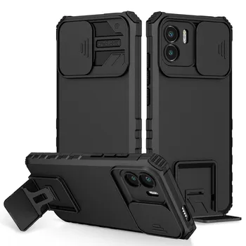 Противоударный чехол KEYSION для Xiaomi Redmi A1 10C 10A, защитный чехол для камеры с подставкой, чехол для телефона Redmi Note 9 Pro 9S for Redmi A1 красный